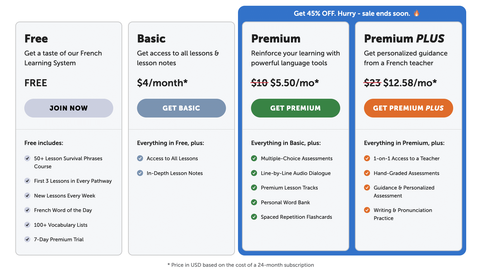 frenchpod101 subscription pricing